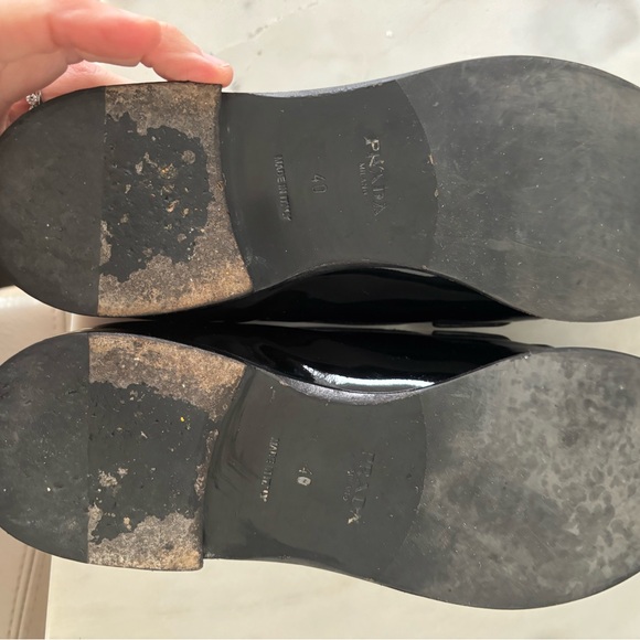 glossy Prada patent leather logo loafers made in Italy - Picture 16 of 16